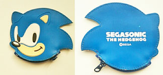 1990s Sonic Face Blue Coin Purse