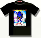A shirt-like graphic with Sonic the Hedgehog