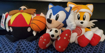 1995 Sports Trio Plush Eggman Sonic Tails