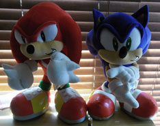 Big Foot Pose-able Sonic & Knuckles Dolls