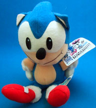 Hands on hips posed Sonic plush