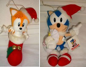 Tails Stocking & Santa Sonic Xmas Dolls