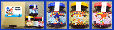 3 Sonic Jams Jelly Flavor Jars