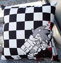 Checkered Modern Graffiti Pillow