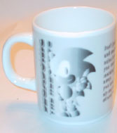 Silver uncommon Sonic the hedgehog ceramic mug