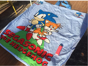 Big Blue All-Cloth Sonic Tails Bag