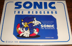 Sonic Adventure 1 Phone Card On Paper