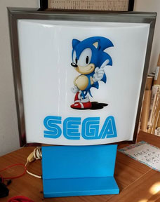 Flat Sega Sonic Wall or Table Light Lamp