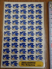 Lots of Sonic Faces Small Stickers Sheet