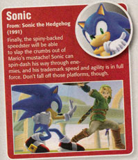 Smash Brothers Brawl Sonic Blurb