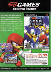 EB Games Sonic Heroes Co-Ad Coupon