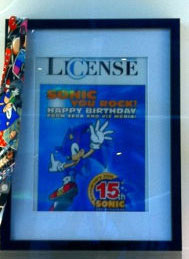 License Happy 15th Sonic Page