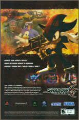 Shadow the Hedgehog Magazine Ad