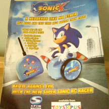 Sonic X themed Toy Ad Page