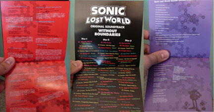 Lost World Soundtrack info sheets