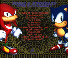 Sonic & Knuckles Soundtrack Back Cover