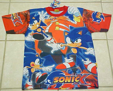 Sonic the Hedgehog all-over graphic lycra shirt
