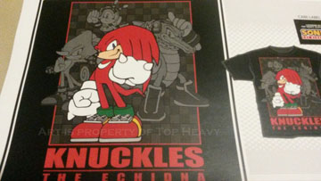 Knuckles Tee Ad Display Card