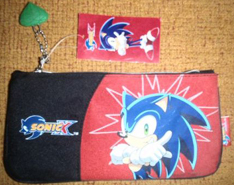 Sonic X soft pencil case with emerald zipper