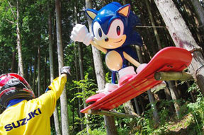 Restored Sonic Snowboard Statue