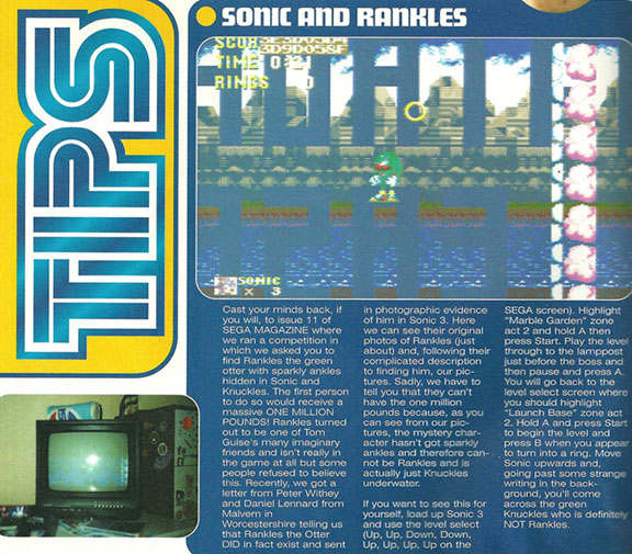 Rankles Hoax Article Sega Magazine