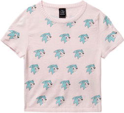 Slightly Pink Sonic Faces Tee