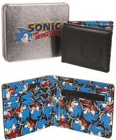 Sonic embossed wallet with tin