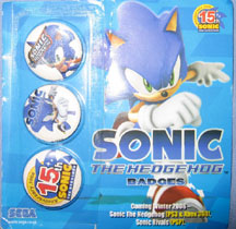 Carded 15th Anniversary Sonic Badges