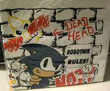 Graffiti Sonic Shirt Close Up Design