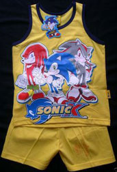 Yellow Sonic X Tank & Shorts Set