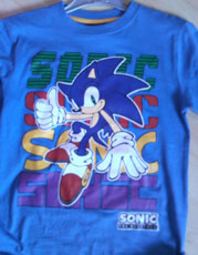 Different fonts Sonic name shirt