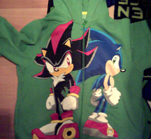 Green Sonic & Shadow Hoodie Sweatshirt