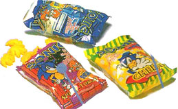 3 flavors of Sonic crisp snacks bags