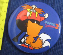 Tails vs Eggman Sonic 2 Pin Button