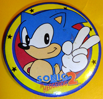 Hamley's Sonic 2 Big Button Pin