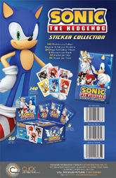 Advertisement page for Sonic sticker collection