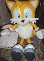 Tails plush with embroidered eyes