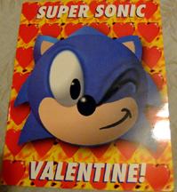 Sonic face valentine single card