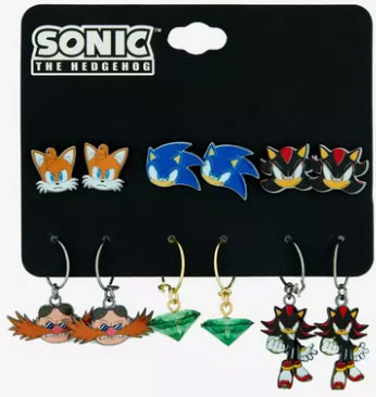 6 Earring Pairs Hot Topic Carded