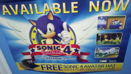 Sonic 4 Avatar Hat Ad Poster
