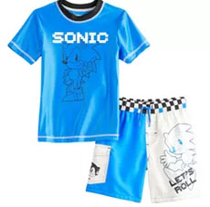 Classic Pixel Rash Guard Let's Roll Set