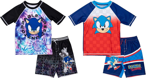 Sonic Swim Sets Rash Guards