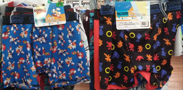 Sonic Underwear Walmart 3 Pack Boys
