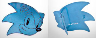 All Blue Metal Buckle Sonic Face