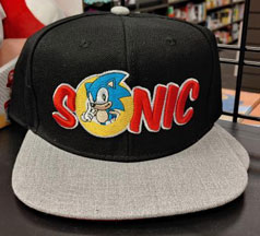 Black Flat Bill Classic Type Sonic Hat