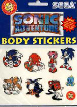 Sonic Adventure body stickers by okie dokie