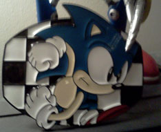 Checkered Classic Style Metal Buckle