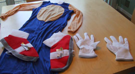 Loose Sonic costume fabric parts