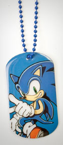 Modern Sonic Blue Dog Tag Necklace