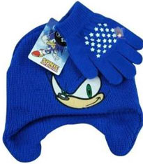 Blue Hat & Gloves Set